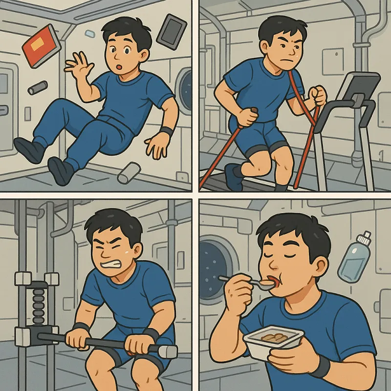 무중력 상태에서 인간 신체의 변화
