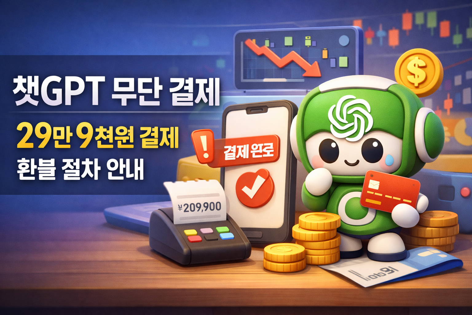 챗GPT 무단 결제 29만 9천원 결제 환불 절차 안내