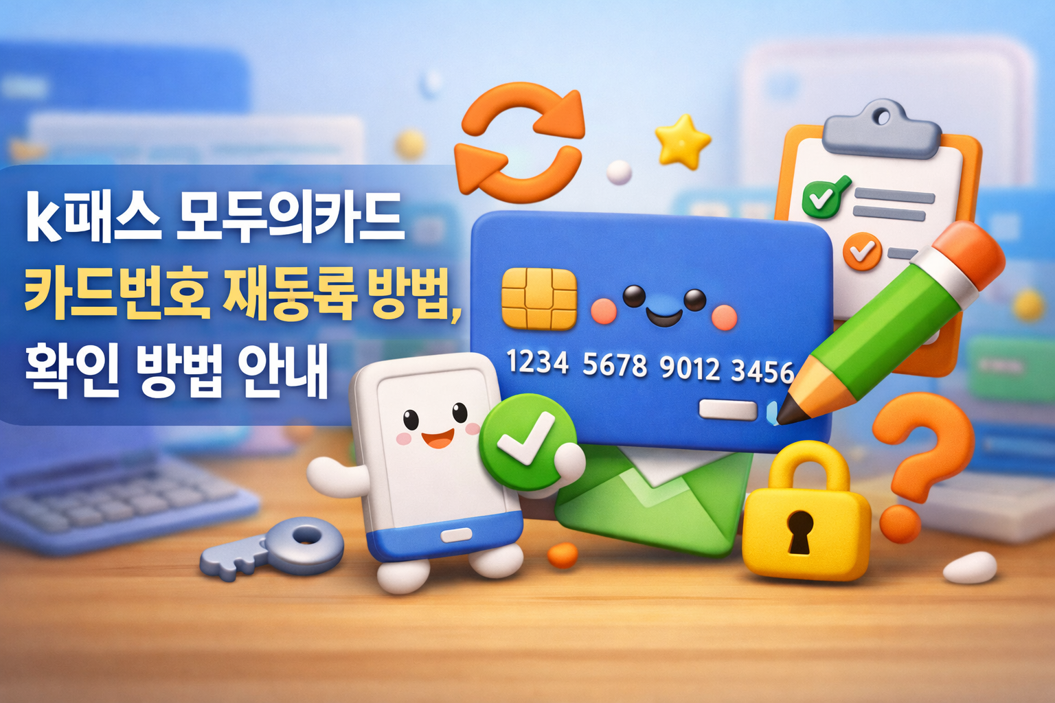 k패스 모두의카드 카드번호 재등록 방법, 확인 방법 안내