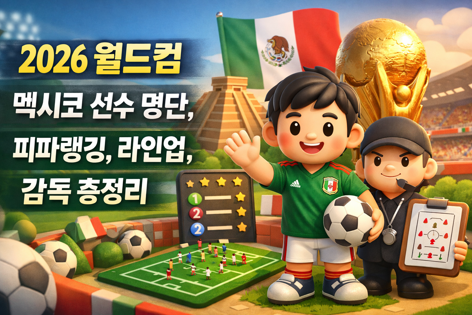2026 월드컵 멕시코 선수 명단, 피파랭킹, 라인업, 감독 총정리