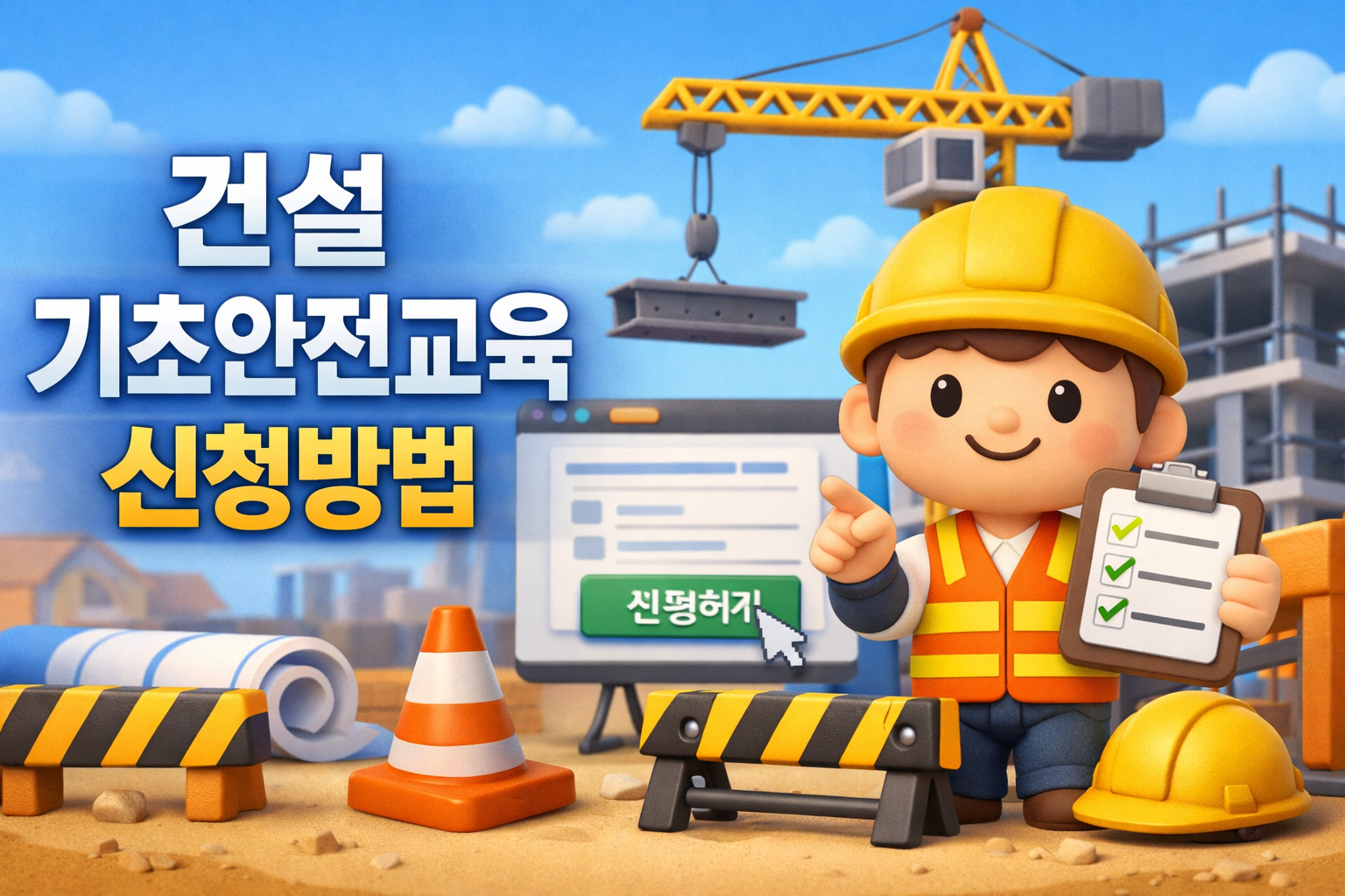 건설 기초안전교육 신청방법