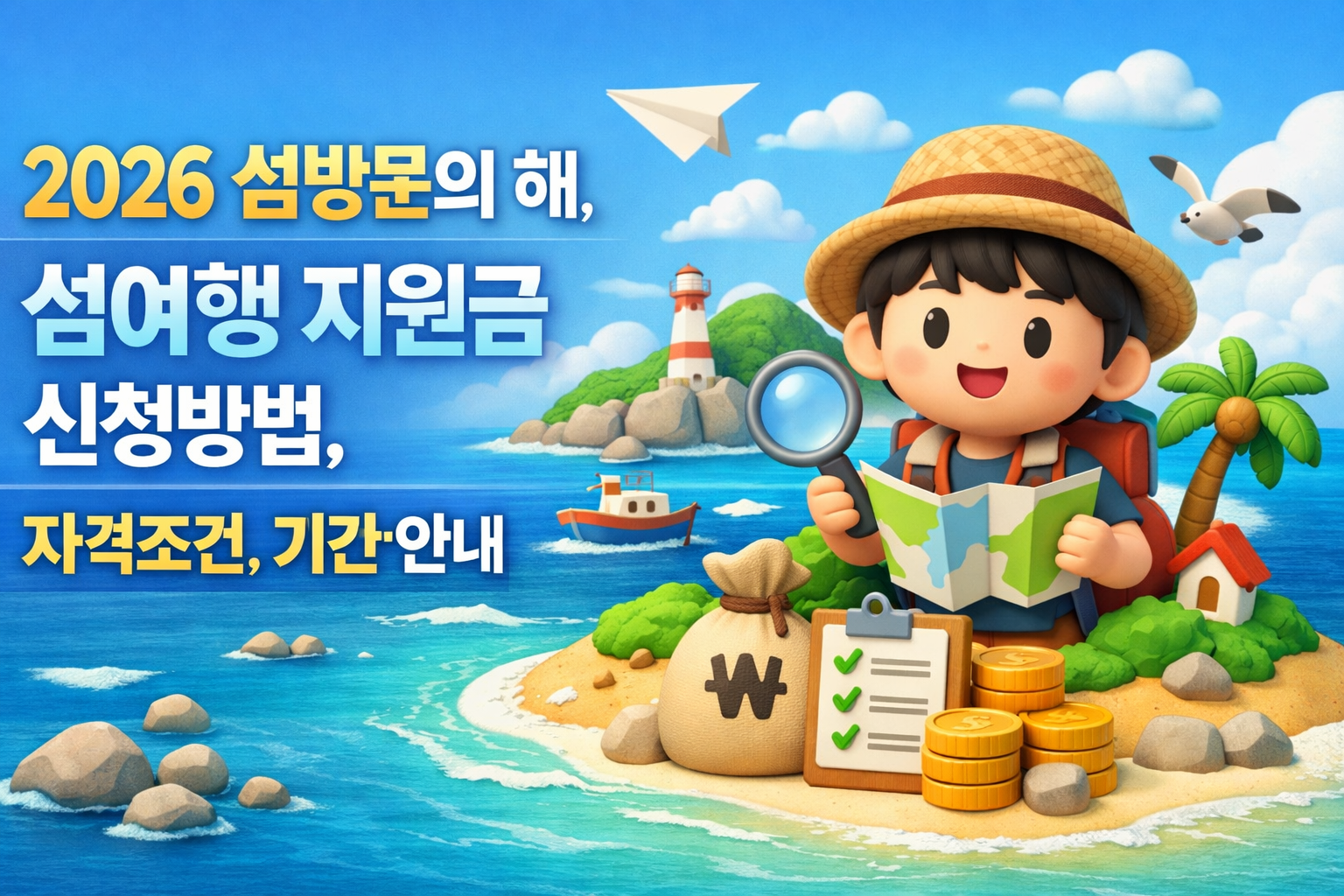 2026 섬방문의 해, 섬여행 지원금 신청방법, 자격조건,기간 안내