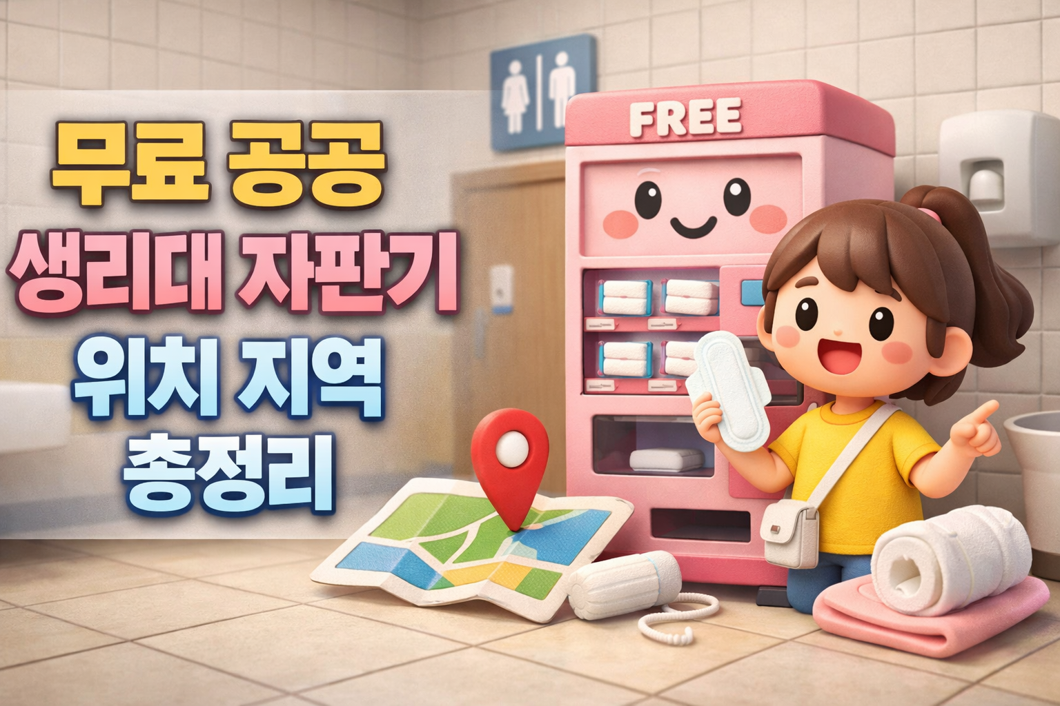 무료 공공 생리대 자판기 위치 지역 총정리