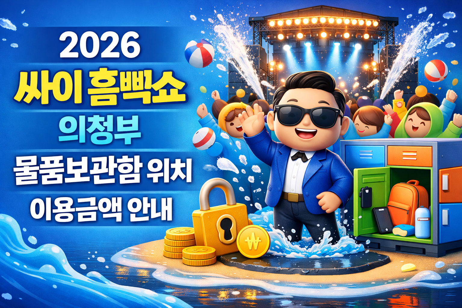 2026 싸이 흠뻑쇼 의정부 물품보관함 위치 이용금액 안내