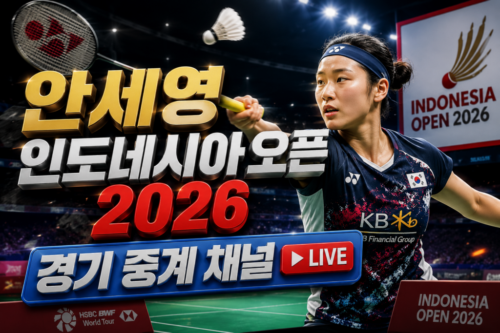 안세영 인도네시아 오픈 2026 경기 중계 채널